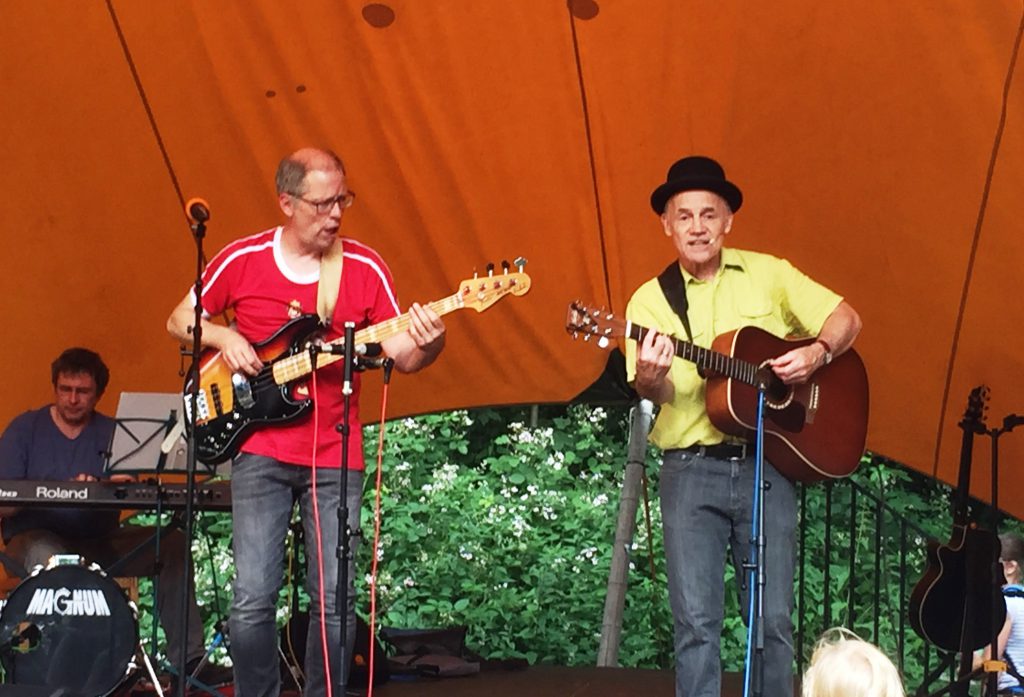 Uli Ebeling, Matthias Meyer-Göllner und Robert Metcalf bei der Kieler Kinderliederwoche 2016