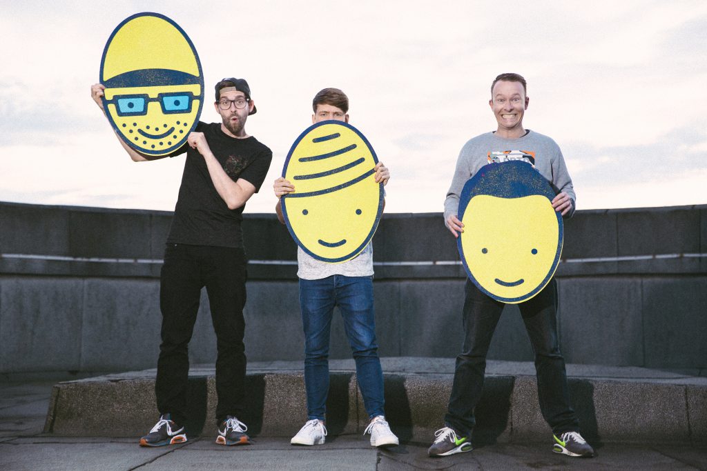 Florian Sump, Markus Pauli und Lukas Nimscheck von der Band "Deine Freunde" (Foto von Michi Schunck)